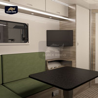 Nouveau camping-car australien hybride de 16 pieds tirer derrière 4x4 tout-terrain Rv Rvs campeurs en aluminium Mini Australie