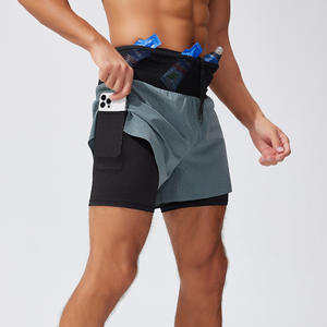 Pantalones Cortos de Compresión Profesionales para Entrenamiento de Maratón, Transpirables, Elásticos en 4 Direcciones, con Malla Interior, de Secado Rápido y Cintura Elástica - Product Image 2