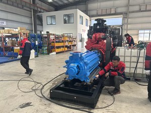 Bomba Multietapa Horizontal con Motor Cummins |   Bomba de Agua de Alta Presión para Alimentación de Calderas / Petróleo Crudo / Minería - Product Image 2