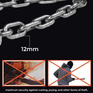 Diseño de alta seguridad 120db Cerradura de <span class=keywords><strong>cadena</strong></span> de alarma Acero al carbono 1200 Mm <span class=keywords><strong>Cadena</strong></span> larga Cerradura de <span class=keywords><strong>bicicleta</strong></span> Cerradura de <span class=keywords><strong>cadena</strong></span> a prueba de polvo <span class=keywords><strong>para</strong></span> <span class=keywords><strong>bicicleta</strong></span> - Product Image 4