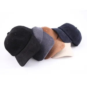 Groothandel Nieuwe Stijl Papa Koude-Proof Hoed Hoge Kwaliteit Corduroy Winter Baseball Hoeden Sport Outdoor Hip Hop Cap