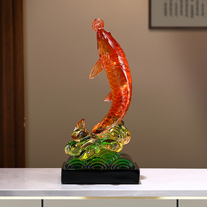 פסל דקורטיבי תלת מימדי של דג קוי עשוי שרף לקישוט הבית והגינה - Product Image 4