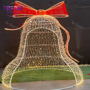 Guirlande lumineuse LED 3D commerciale en forme de cloche de Noël pour centres commerciaux, hôtels et décorations de lieux emblématiques extérieurs - Product Image 3