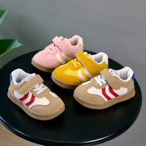 <span class=keywords><strong>Scarpe</strong></span> da ginnastica per bambini con suola morbida e chiusura a strappo, nuove collezioni autunno 2026, tomaia in pelle, per bambini da 1 a 6 anni - Product Image 1