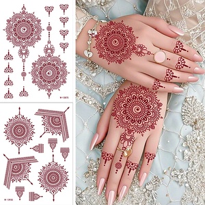 Tatuaggio Temporaneo Personalizzabile con Logo, Etichetta Privata, Stile Europeo e Americano, Marrone Rosso, Impermeabile, in Pizzo, Carta per <span class=keywords><strong>Tatuaggi</strong></span> <span class=keywords><strong>Indiani</strong></span> Hannah - Product Image 2