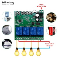 AC85-220V 5V Domotique Modules Jogging Progressif WIFI Commutateur Intelligent Sans Fil Relais RF Reçoivent 433mhz Télécommande 4CH