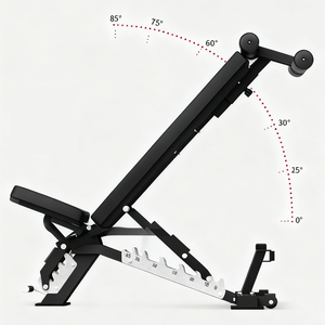 <span class=keywords><strong>Banc</strong></span> de musculation réglable avec accessoire pour soulevé de cuisse, <span class=keywords><strong>banc</strong></span> d'entraînement multifonction pliable, inclinable et déclinable pour le fitness - Product Image 2