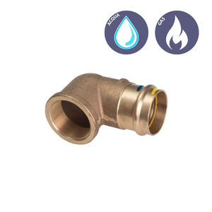 Codo de Bronce Hembra para Conexión a Presión, Rosca de 18 x 1/2\"F\", Accesorio Genérico - Product Image 4