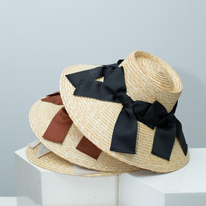Chapeau de soleil en paille naturelle pour <span class=keywords><strong>femme</strong></span>, style cloche, élégant, vintage, à large bord, réglable, en paille de papier, idéal pour l'été et les vacances - Product Image 3