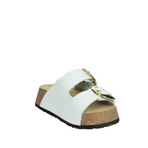Sandali con Zeppa da Donna Bionatura in Pelle Bianca con Suola in Sughero Stile Estivo - Product Image 5