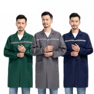Chaqueta de Trabajo Larga Reflectante y Resistente, Uniforme de Seguridad Unisex, Ropa de Trabajo Resistente a la Abrasión <span class=keywords><strong>para</strong></span> Trabajos de Construcción - Product Image 5