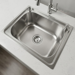 Fregadero Individual Pequeño de Acero Inoxidable SUS304 de Alta Calidad, 0.62 mm de Espesor, Moderno, Origen Vietnam, para Cocina, Vegetales y Alimentos, Marca Leimanxi - Product Image 1