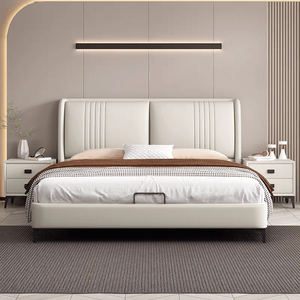 Lit Simple Moderne Intelligent King Size Lit Doux Multifonctionnel Massage Tatami Plate-Forme De Rangement En Cuir Double Queen Master Bed - Product Image 2