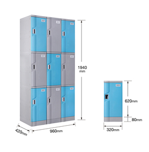 <span class=keywords><strong>Hot</strong></span> bán 6-person ABS nhựa <span class=keywords><strong>Locker</strong></span> bền trường học hiện đại/phòng tập thể dục Tủ lưu trữ không thấm nước cho thư viện bãi biển thư viện đồ nội thất - Product Image 3