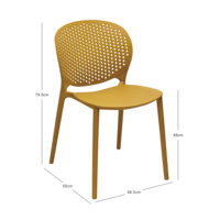 Chaise de salle à manger ergonomique confortable en PP, design moderne et populaire DHF, importée pour la maison et l'hôtellerie