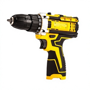 Cross-border 12V Lithium-ion Cordless Drill Brushed Motor Two-speed Reversible Multi-function Cordless Pistol Drill/screwdriver
