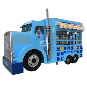 Remolque de Comida Retro de 5.5m, Camión de Comida Móvil, Carrito de Café y Helados para Exteriores - Product Image 1