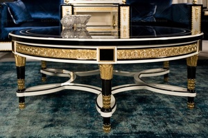Muebles <span class=keywords><strong>de</strong></span> Sala <span class=keywords><strong>de</strong></span> Estar <span class=keywords><strong>de</strong></span> Lujo, Mesa <span class=keywords><strong>de</strong></span> <span class=keywords><strong>Centro</strong></span> Redonda, Mesa <span class=keywords><strong>de</strong></span> Café <span class=keywords><strong>de</strong></span> Madera Antigua - Product Image 4