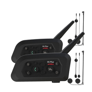 Intercom pour casque de moto V6, 1 paire, portée 1200M, interphone duplex, casque avec batterie, talkie-walkie pour casque de moto - Product Image 1
