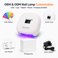 Nouvelle Lampe à Ongles LED CM.NAIL Magic MAX PRO 2026 de Haute Qualité, 36 Perles LED, Autonomie Ultra-Longue, Base Métallique avec Chambre Miroir