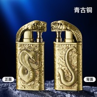 Logo personnalisé Briquet Promotion Publicitaire Briquet à Gaz Laser Métal Flamme Rouge Briquet Torche Gonflable pour Cigarette