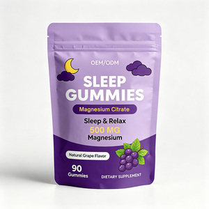 Gummies pour le sommeil en marque blanche OEM, 500 mg de citrate de magnésium, saveur naturelle de raisin, pour adultes, favorisant le sommeil et la relaxation, 90 unités - Product Image 3