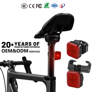 Feu arrière <span class=keywords><strong>de</strong></span> vélo étanche IPX64 à haute luminosité |   Support <span class=keywords><strong>de</strong></span> <span class=keywords><strong>selle</strong></span> à démontage rapide 20Lm 5 modes 500M Visibilité 250mAh - Product Image 1