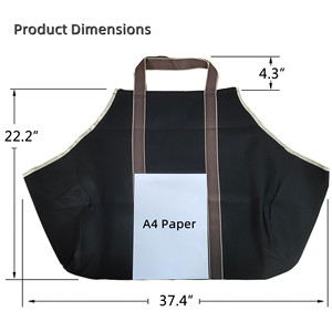 Borsa per attrezzi da camino impermeabile portatile multiuso per impieghi gravosi di grande capacità con borsa per camino con manico - Product Image 4