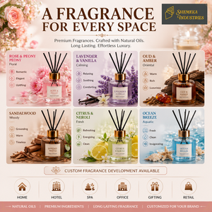 Diffuseur de parfum à bâtonnets 50 ml en marque blanche, fabrication sur mesure avec faible MOQ, parfum d'ambiance pour la maison, désodorisant, flacon de parfum à senteur personnalisée - Product Image 5