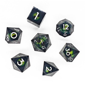 ชุดลูกเต๋าเรซินโพลีเมอร์ <span class=keywords><strong>D20</strong></span>เกรดพรีเมี่ยมโลโก้ตามังกรแกนของเหลวมาจากโรงงานสำหรับม้วน DND - Product Image 3