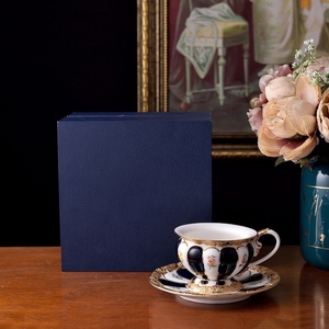 Juego de Café Dorado de Estilo Palacio Europeo, Taza Individual con Plato, Tamaño Grande, para Regalo y Uso Doméstico, en Oferta - Product Image 2