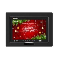 Monitor iklan Video tampilan taksi Android 10.1 inci, sandaran kepala taksi iklan layar iklan Lcd 4g 2 Jack Earphone
