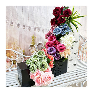 Anna 7 Têtes de Roses Artificielles en Soie pour Décorations de Mariage, Bouquet à Main, Fleurs Artisanales pour la Saint-Valentin - Product Image 4