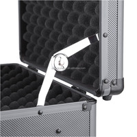 Boîte à outils en aluminium de marque en promotion, mallette noire pour équipement avec poignée pivotante, indice de protection IP68, personnalisable OEM/ODM SJ-T-007