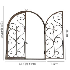 Ferronnerie véritable fenêtre terrasses cintres <span class=keywords><strong>de</strong></span> fenêtre pour <span class=keywords><strong>salon</strong></span> salle à manger <span class=keywords><strong>jardin</strong></span> décorations murales doux meubles <span class=keywords><strong>de</strong></span> maison - Product Image 6