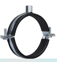 Support de tuyau à anneau fendu robuste et réglable avec vis, pour fixation murale ou plafond, pour tube galvanisé