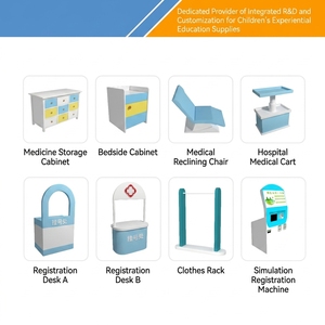 Aire de jeux intérieure en bois pour enfants, thème centre médical, pour jeu de rôle de docteur et infirmière, usage commercial - Product Image 2