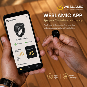 Anillo de Oración Digital Smart Tasbih 2.0 ITasbih Salam WESLAMIC APP, Contador de Zikr Musulmán, Anillo <span class=keywords><strong>Tasbeeh</strong></span> Digital, 3 Anillos - Product Image 5