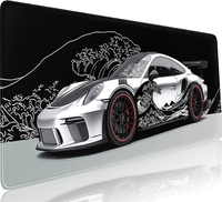 Tapis de souris Racing Car, tapis de souris de jeu, base en caoutchouc antidérapante, tapis de clavier, tapis de bureau pour la maison et le bureau, 31,5 x 11,8 pouces