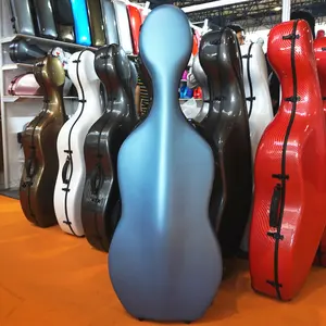 Grind arenaceous blue carbon fiber cello case 4/4 cello case carbon fiber cello hard case 3.6kg