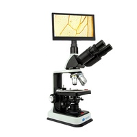 EOC Laboratory Digital Optics Microscope with LED Light Source 1000X 1600X 4K Biological LCD Screen for Student School Labs