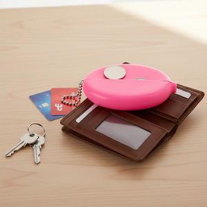 BOCE Customized creative portable oval PVC mini wallet <b>keychain</b> - Product Image 2