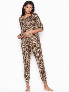 2020 più nuovo Modo di Disegno Caldo Romantico Dei Pigiami Delle Donne Degli Indumenti Da Notte di Raso Della Stampa Del Leopardo Sexy Dei Pigiami - Product Image 4