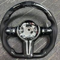 Volant en fibre de carbone avec LED pour F30 F10 M2 M3 M4 M5 M6 X5M X6M F35 F22 F18 F07 F32 Accessoires de voiture