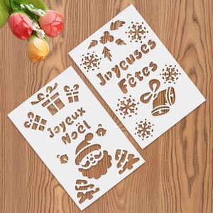 ลายฉลุตกแต่งบ้านซานตาสำหรับภาพวาดป้ายคริสต์มาสใช้ซ้ำได้สำหรับสัตว์เลี้ยง - Product Image 1