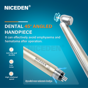 Высококачественное высокоскоростное наконечник на 45 градусов, светодиодная задняя вытяжная кнопка, стоматологическое оборудование с 2/4 отверстиями - Product Image 4