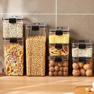 HALO Premium Plastic Food <b>Storage</b> <b>Container</b> Airtight Dry Food Pantry Organizer Transparent <b>Stackable</b> Kitchen <b>Storage</b> Box OEM ODM - Product Image 4