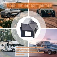 Tenda Atap Mobil ENJOIN 270 SUV, Pemasangan Mudah, Rangka Paduan Logam Tahan Lama, Kain Oxford, Empat Musim, 3 Lampu LED, Perlindungan UV, Tahan Air, PVC