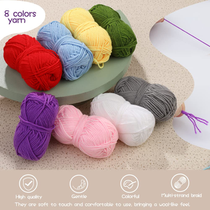 DIY 58-Piece PVC <b>Crochet</b> Kit & Beginner Knitting Tool Set-Portable Travel Bag Adhesive Invisible Features for Embroidery Sewing - Product Image 3