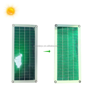 Panneau solaire monocristallin flexible demi-cellule OEM 20W 6V, module PV PET vert coloré, panneau PV PET vert coloré - Product Image 1